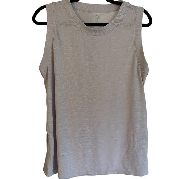 Gaiam Lavender Relaxed Cotton Yoga Tank Top - Picture 1 of 12